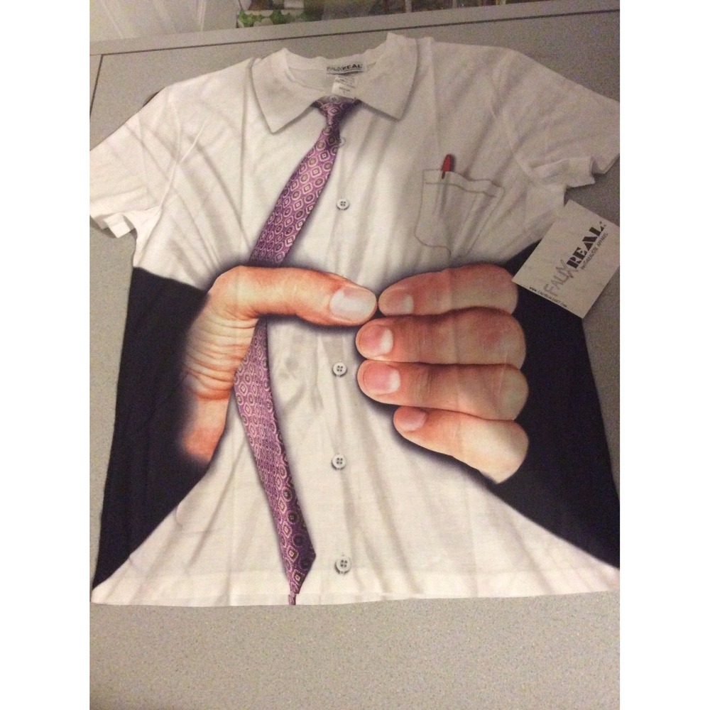 Fauxreal Photorealistic Shirt Get a Grip Halloween Costume Size Medium New